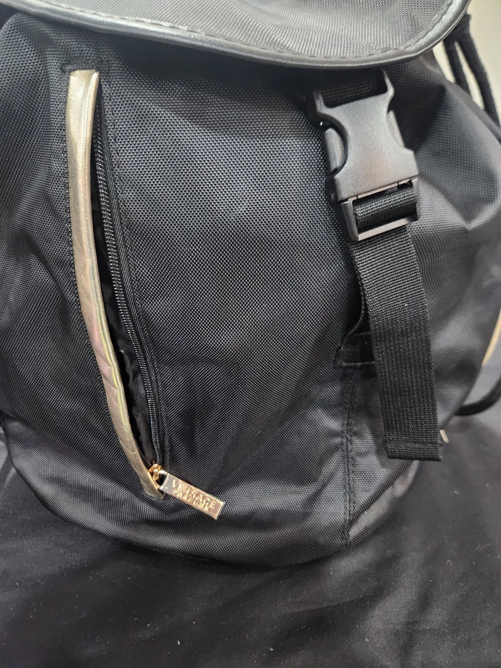 Men's Versace Backpack with Gold Accents